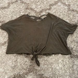 Green crop top